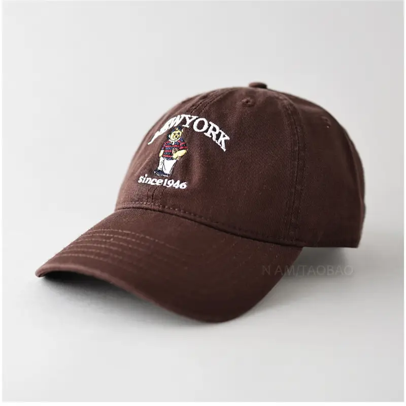 Spring New Letter Cartoon Bear Embroidered Baseball Cap for Men Women - Image 5