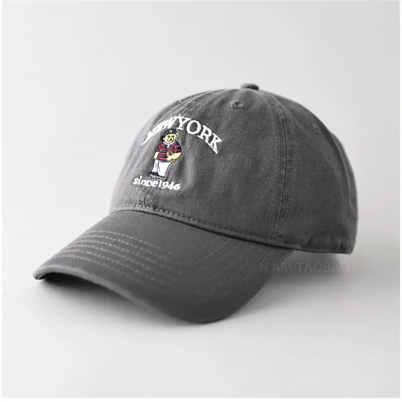 Spring New Letter Cartoon Bear Embroidered Baseball Cap for Men Women - Image 6