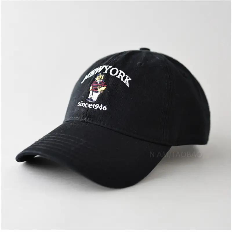 Spring New Letter Cartoon Bear Embroidered Baseball Cap for Men Women - Image 8