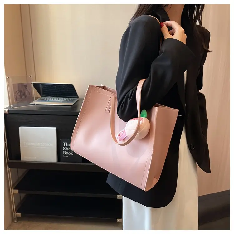 Women's Large Capacity Beige Tote Bag 2025 Spring Summer — feature 15