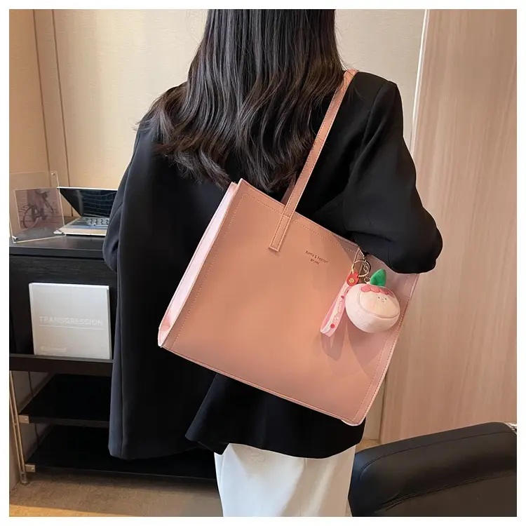 Women's Large Capacity Beige Tote Bag 2025 Spring Summer — feature 16