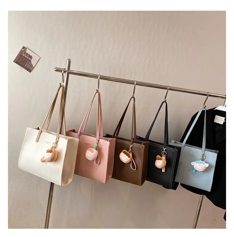 Women's Large Capacity Beige Tote Bag 2025 Spring Summer — feature 8