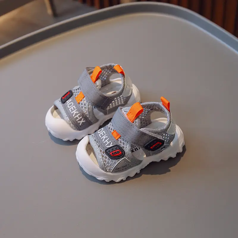Baby Sandals White Red 1-2Yrs Anti-Slip Fly Woven