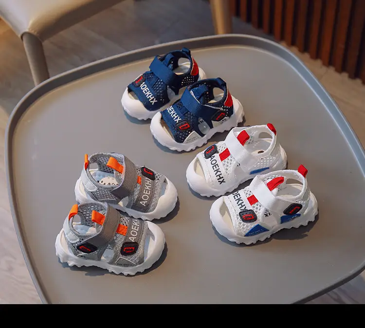 Baby Sandals White Red 1-2Yrs Anti-Slip Fly Woven — feature 8