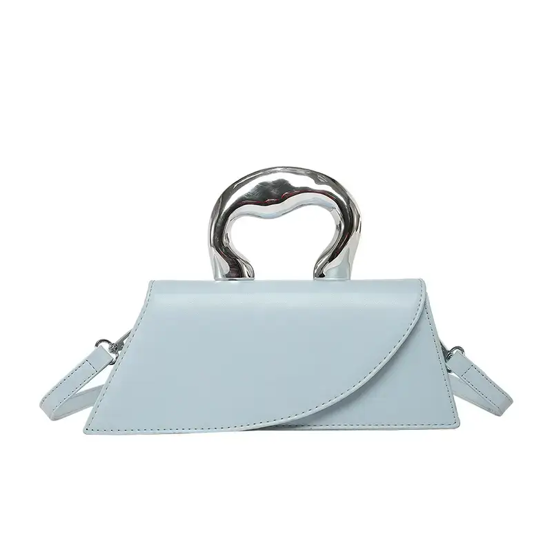 Light Blue Trapezoidal Women's Handbag 2025 Spring Summer - Image 5