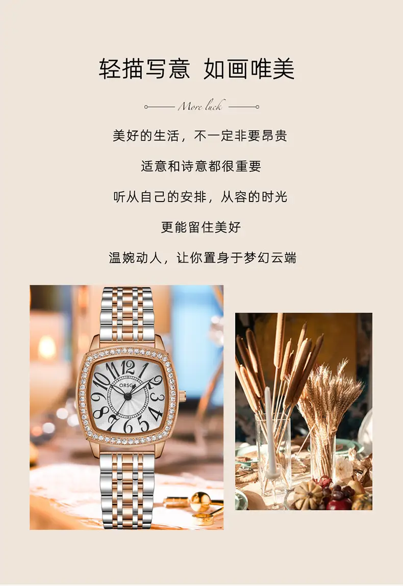 ORSGA Women's Luxury Watch with Diamond Band Set — feature 4