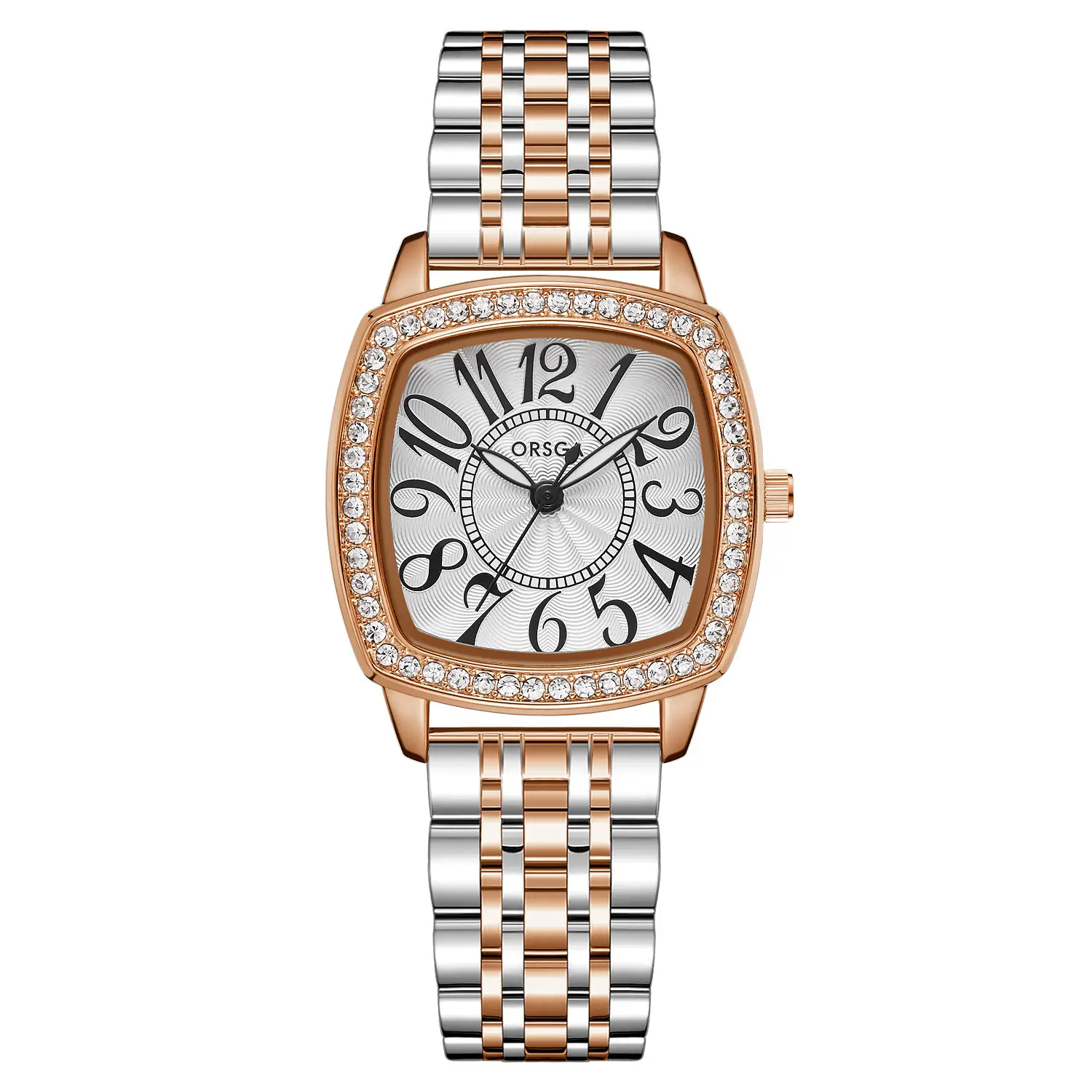 ORSGA Women's Luxury Watch with Diamond Band Set