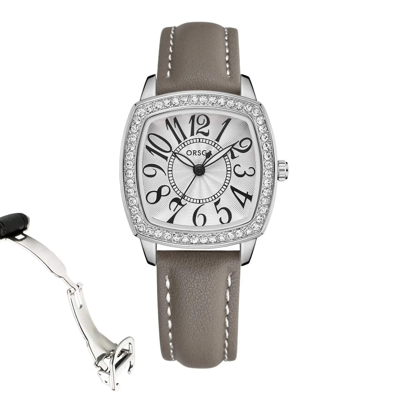 ORSGA Women's Luxury Watch with Diamond Band Set