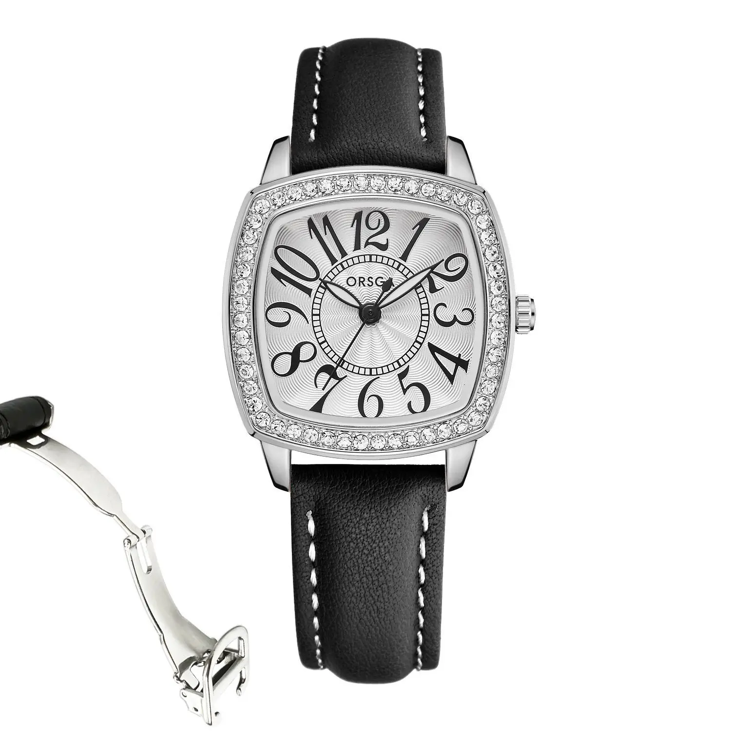 ORSGA Women's Luxury Watch with Diamond Band Set
