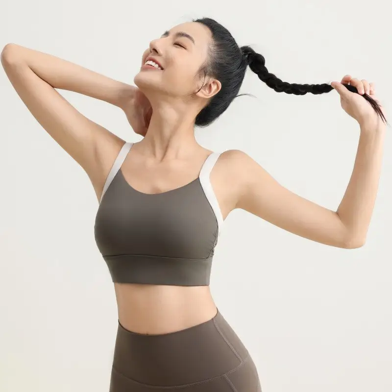 Popular V-Shaped Backless Plus-Size Sports Bra Quick-Dry Fitness Tank Top Yoga Bra for Women High-Intensity Workouts