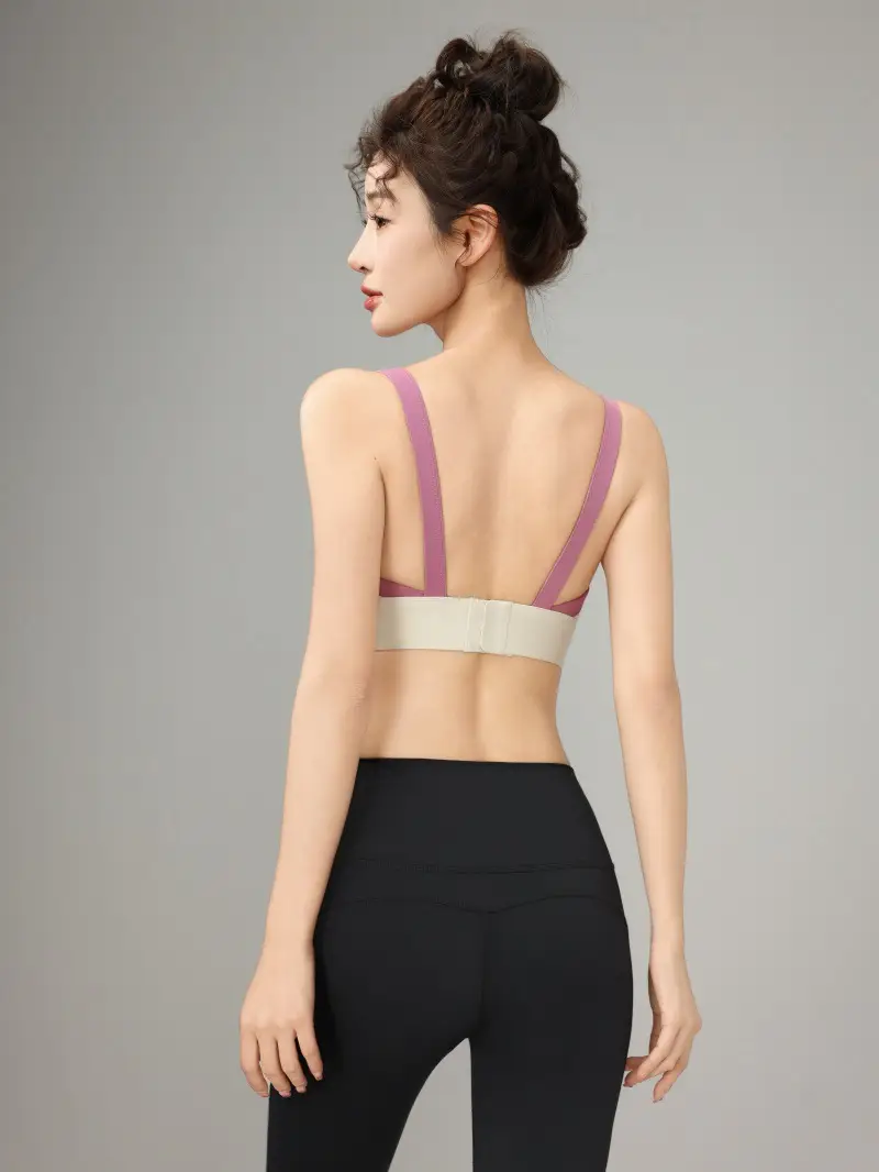Popular V-Shaped Backless Plus-Size Sports Bra Quick-Dry Fitness Tank Top Yoga Bra for Women High-Intensity Workouts — feature 7