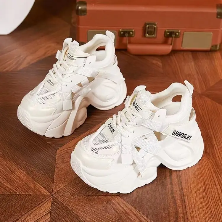 Women's White Hollow-out Casual Sandals 2025