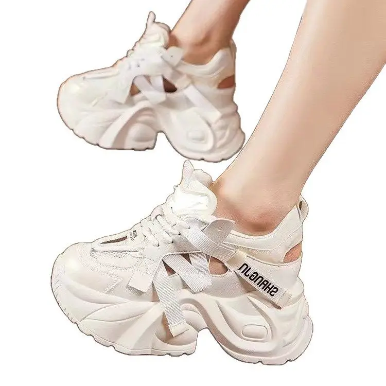 Women's White Hollow-out Casual Sandals 2025