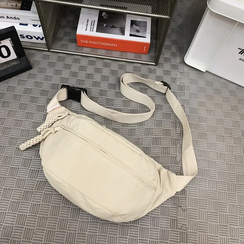 Trendy Men's White Crossbody Bag with "Inferno My" Print - Image 2