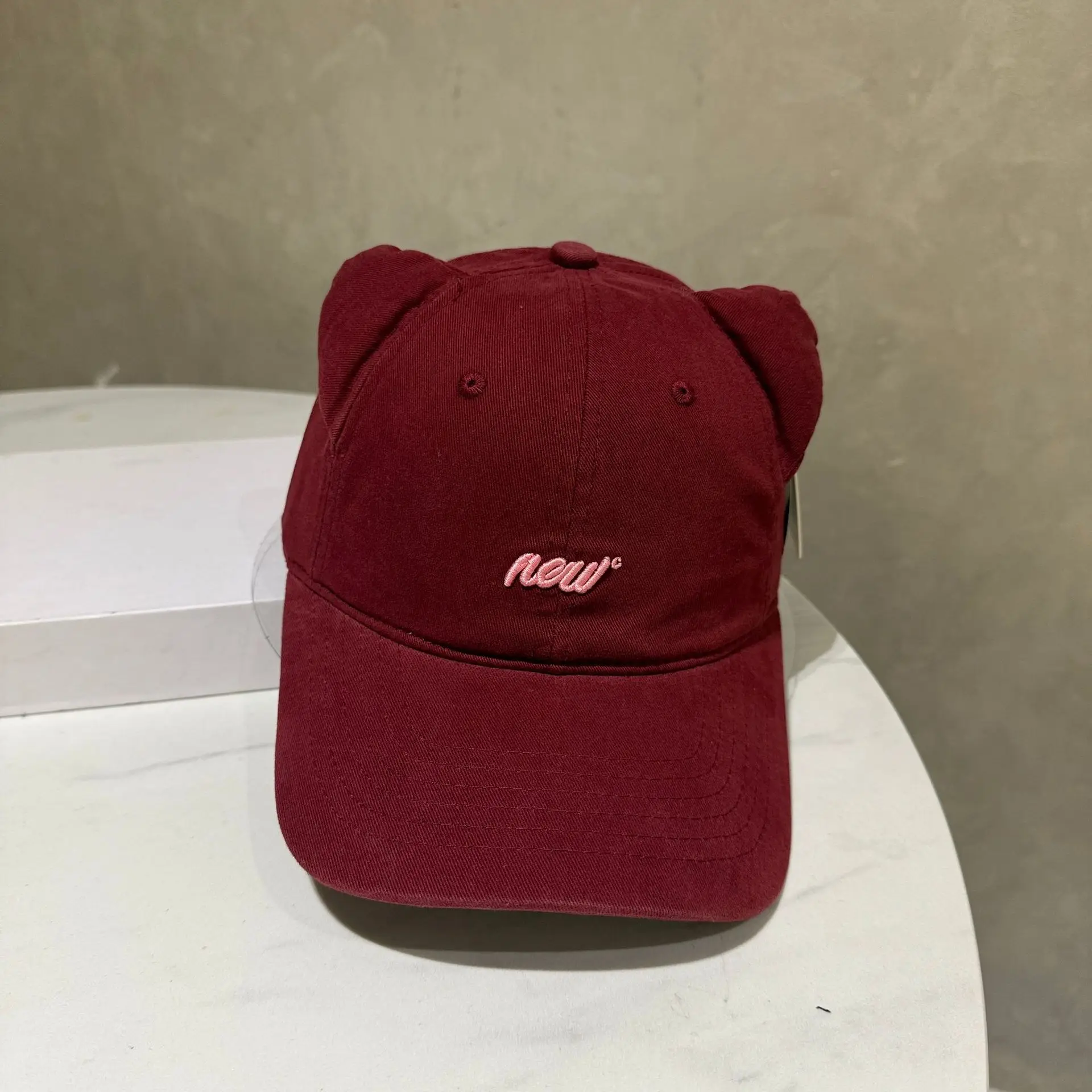 Sweet Cat Ear Cap Black Korean Style Wide Brim - Image 4
