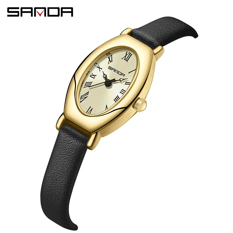 Sanda Women's Quartz Watch Rose Gold Mesh Band - Image 12