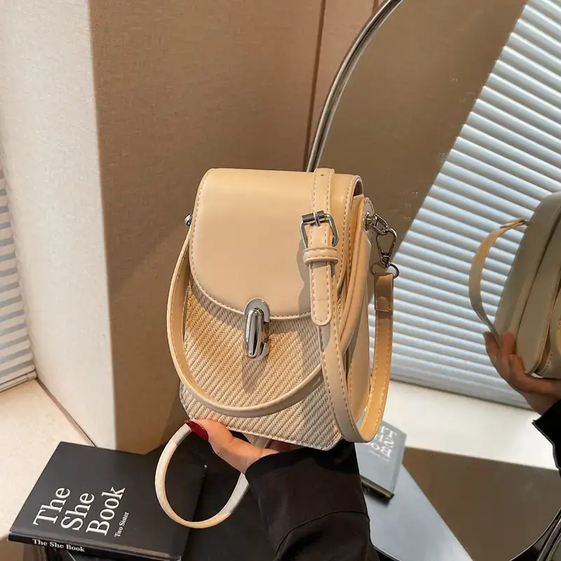 Beige Portable Phone Shoulder Bag for Women 2025 - Image 2