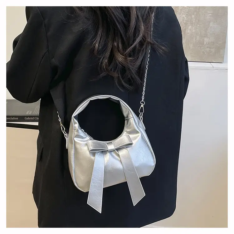Silver Bow Shoulder Bag for Women 2025 — feature 18