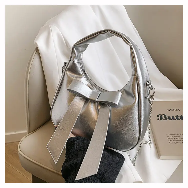 Silver Bow Shoulder Bag for Women 2025 — feature 22