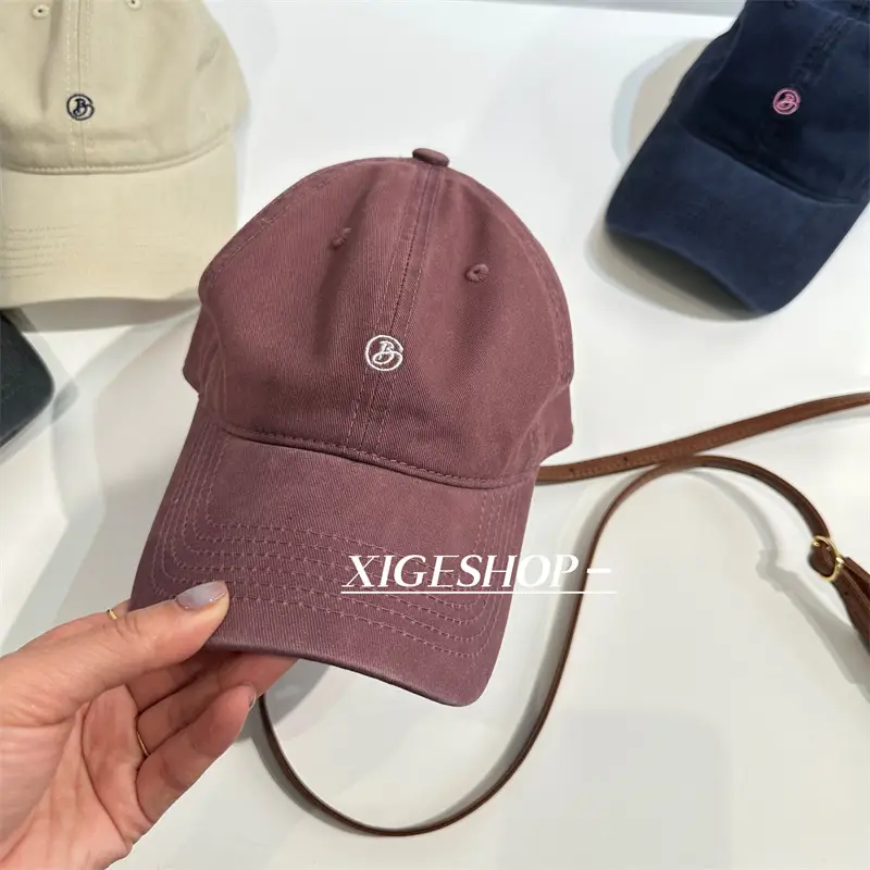 Women's Maroon Letter Embroidered Baseball Cap - Image 6