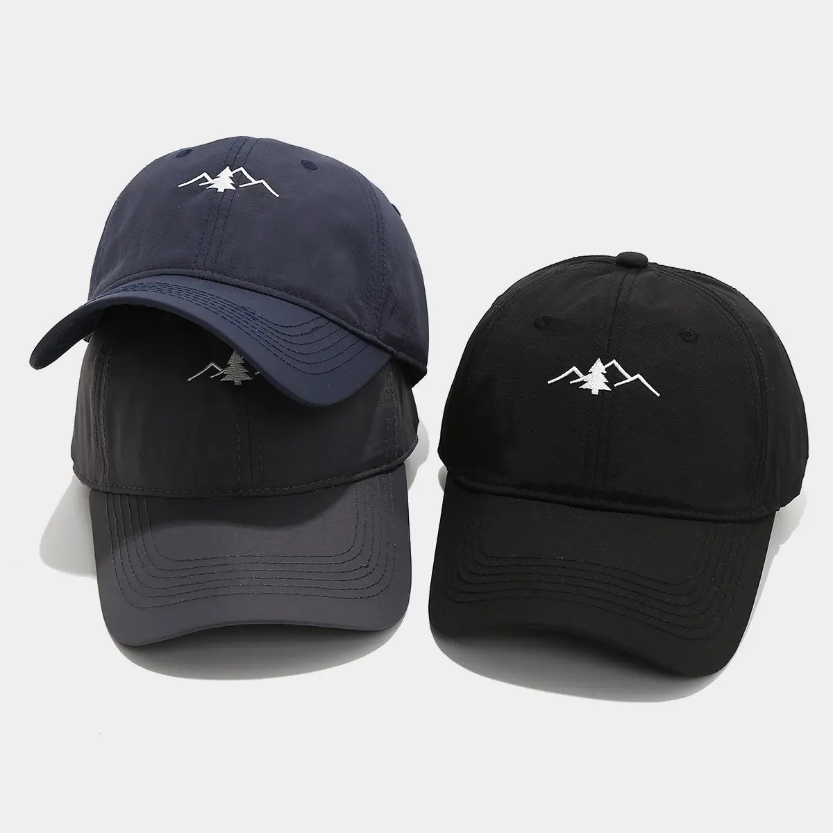 Men's Mountain Embroidered Baseball Cap Grey