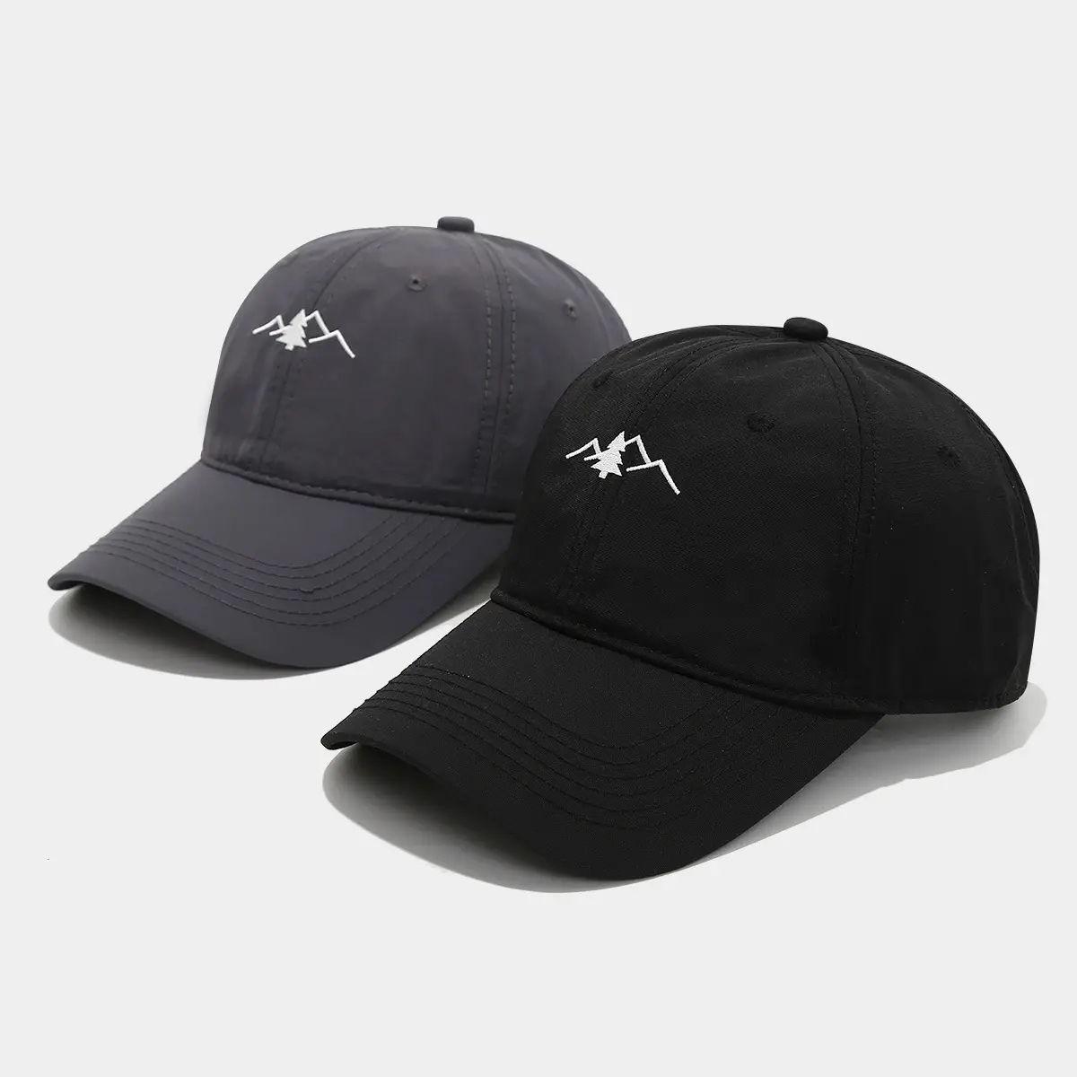 Men's Mountain Embroidered Baseball Cap Grey