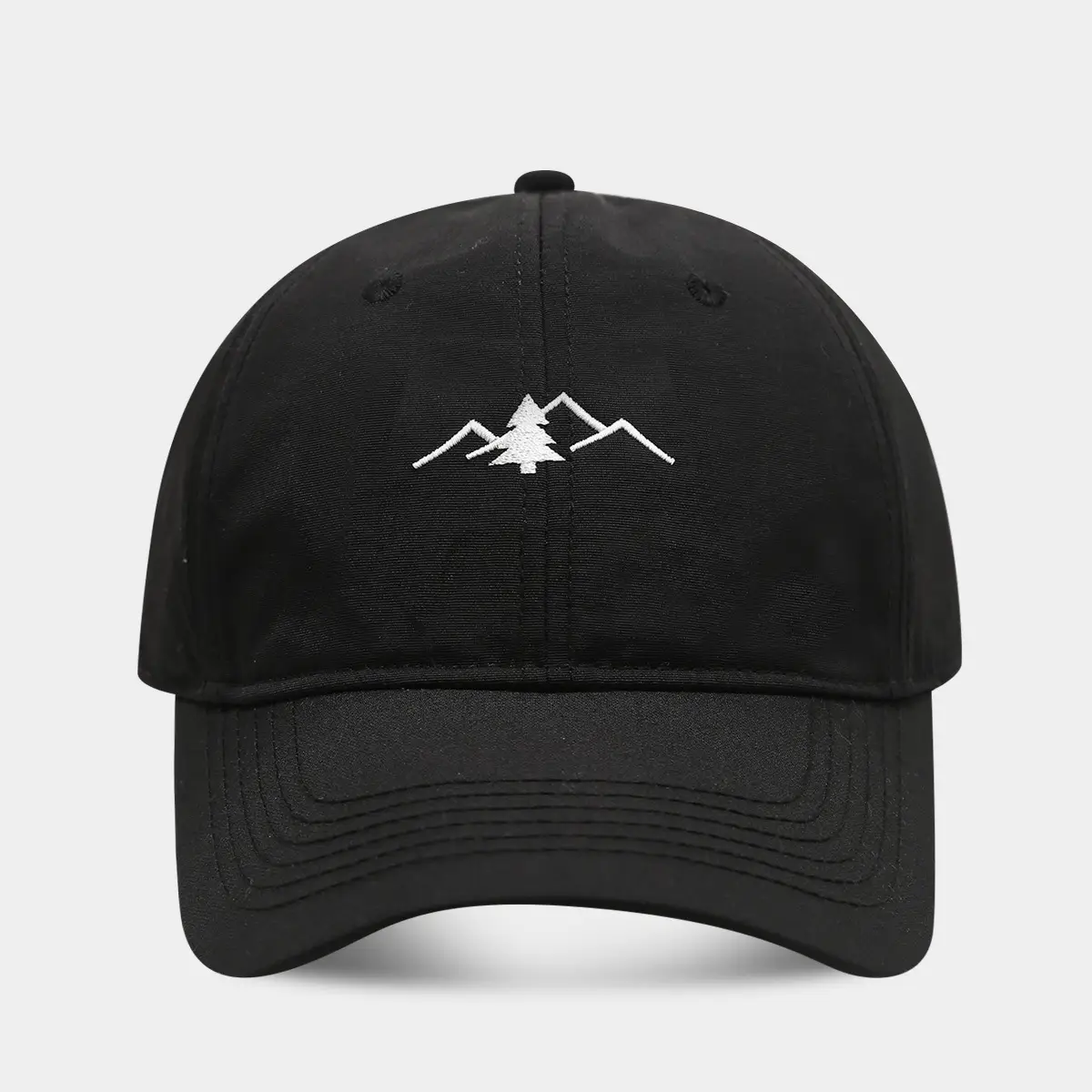 Men's Mountain Embroidered Baseball Cap Grey — feature 9