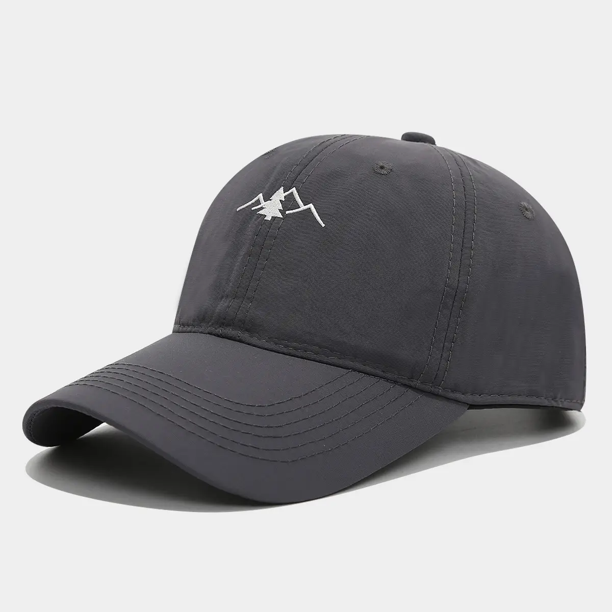 Men's Mountain Embroidered Baseball Cap Grey