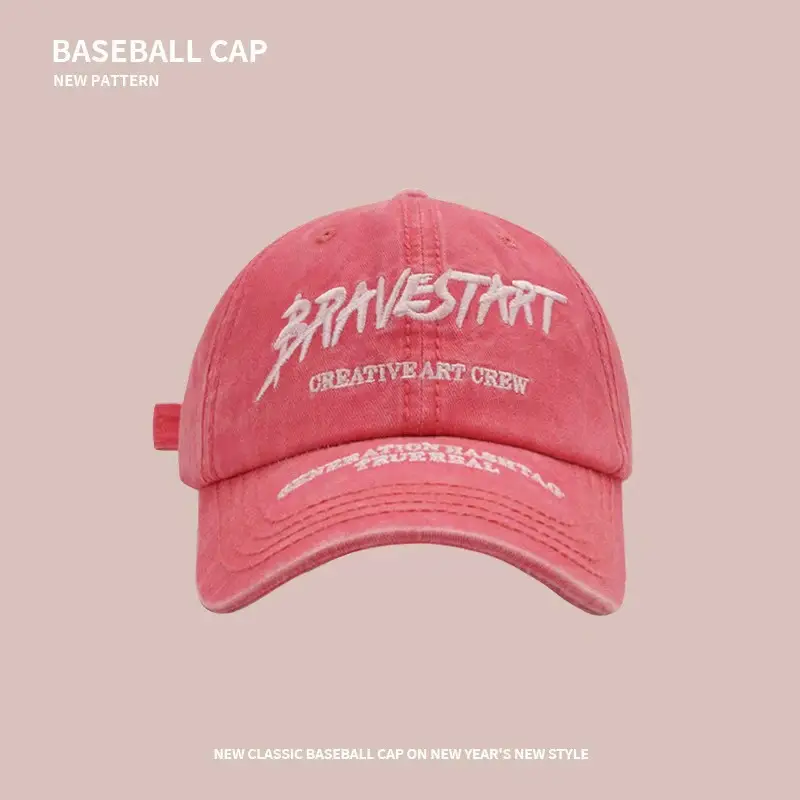 Women Baseball Cap with Letter Embroidery, Casual Duck Tongue Hat