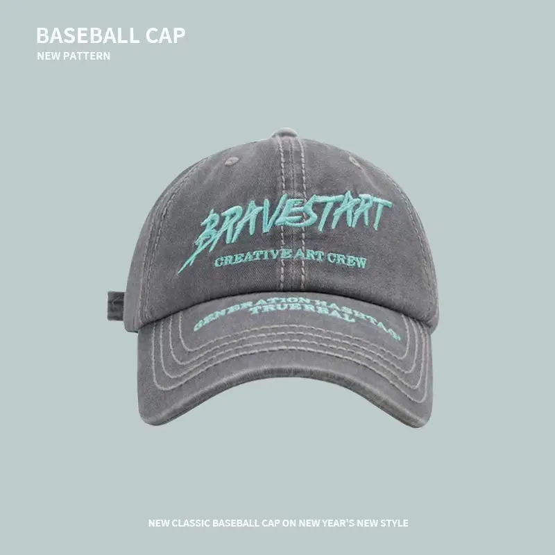 Women Baseball Cap with Letter Embroidery, Casual Duck Tongue Hat