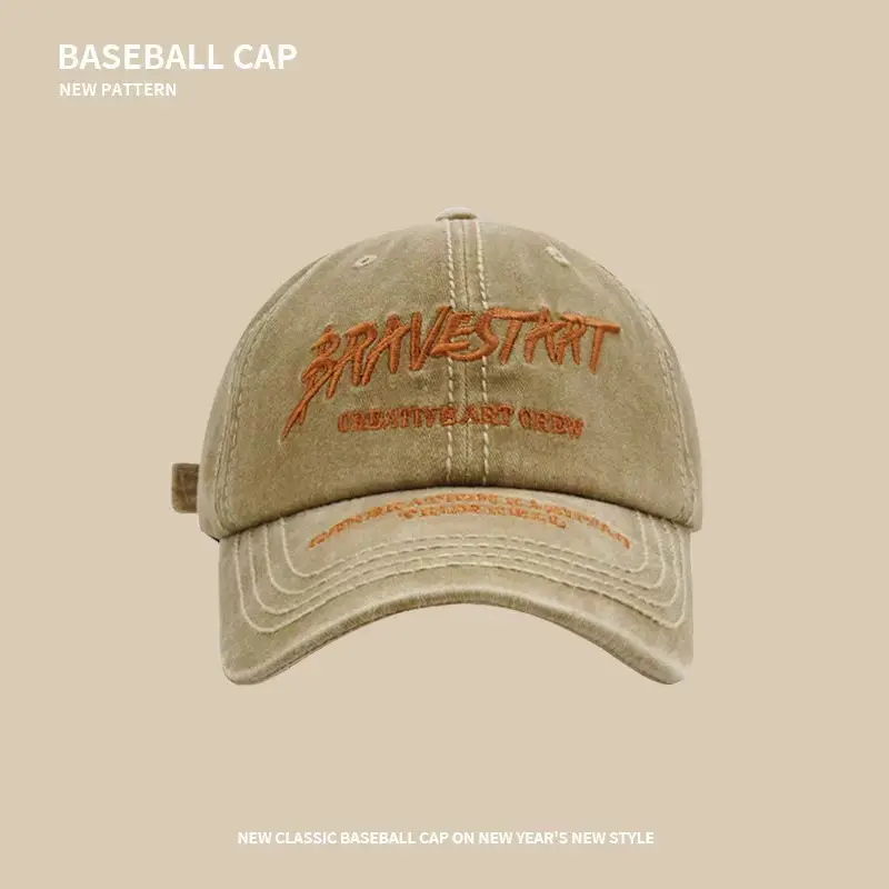 Women Baseball Cap with Letter Embroidery, Casual Duck Tongue Hat