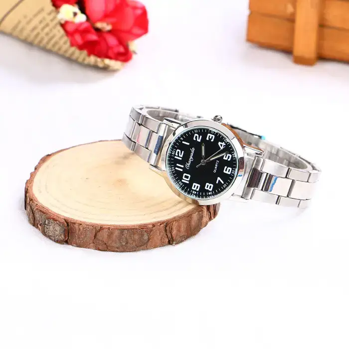 Old Man's Steel Belt Watch Silver Dial Waterproof — feature 10