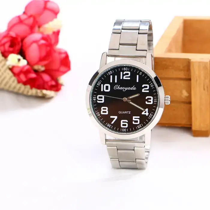 Old Man's Steel Belt Watch Silver Dial Waterproof — feature 3