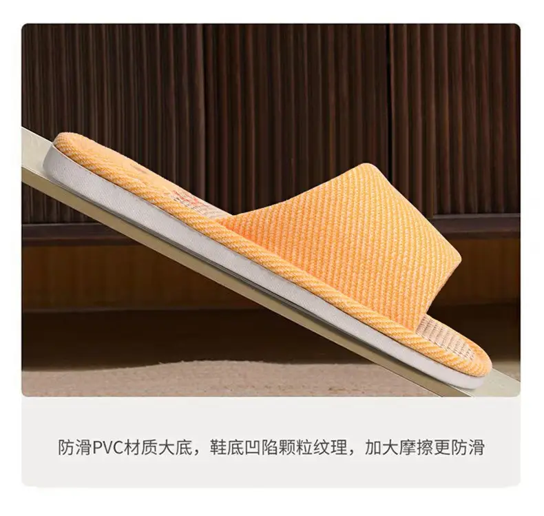 Women Linen Slippers Blue Casual Indoor Home Use — feature 10