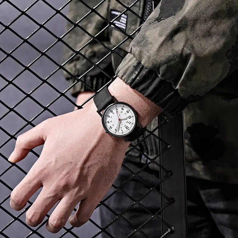 Men's Brown Nylon Watch with Chain Accessories — feature 22