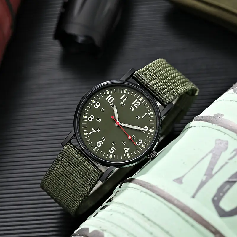 Men's Brown Nylon Watch with Chain Accessories — feature 25