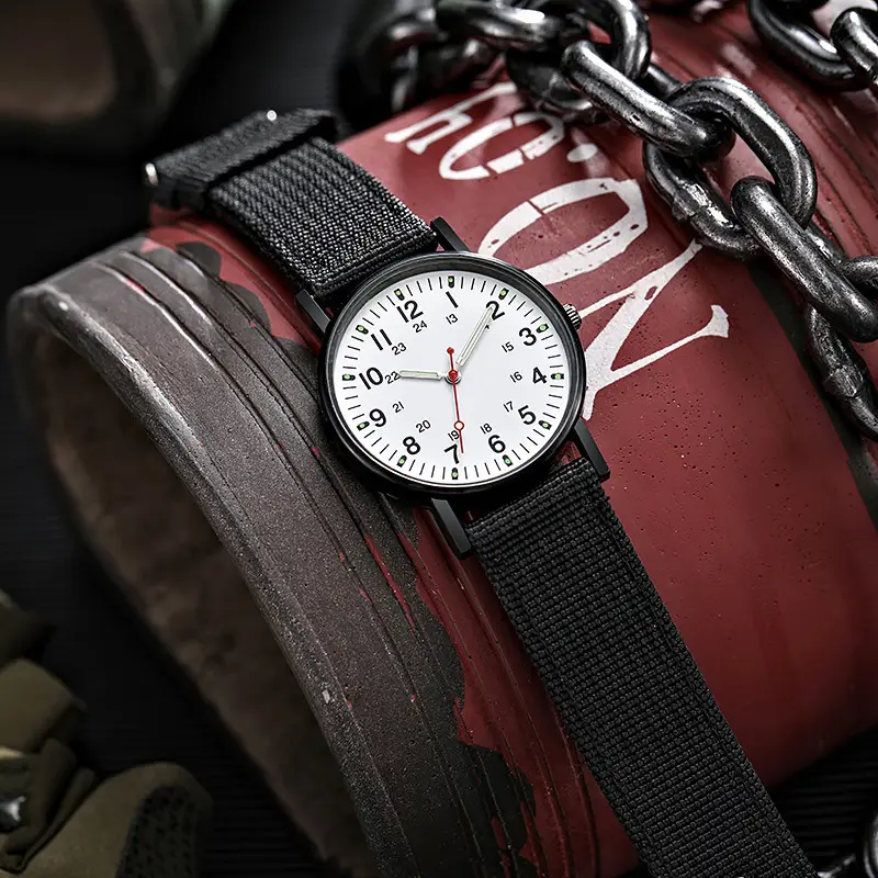 Men's Brown Nylon Watch with Chain Accessories — feature 27