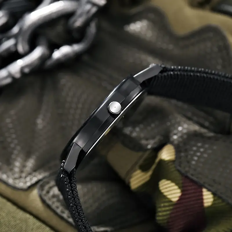 Men's Brown Nylon Watch with Chain Accessories — feature 28