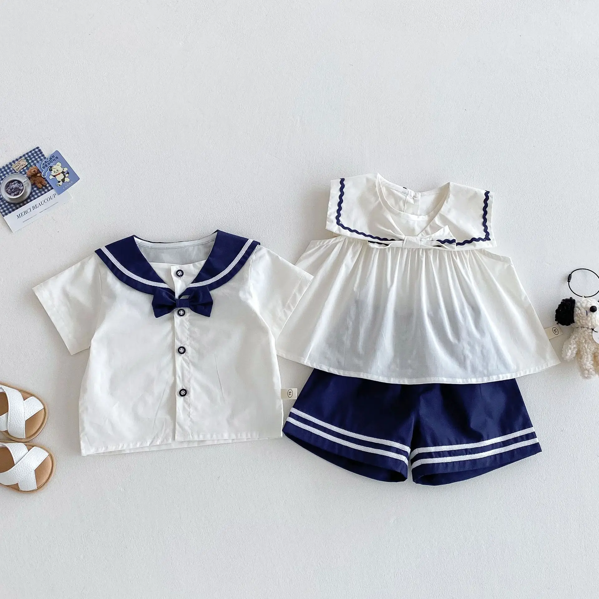 Navy Blue Kids T-Shirt 2026 Summer for Girls - Image 5