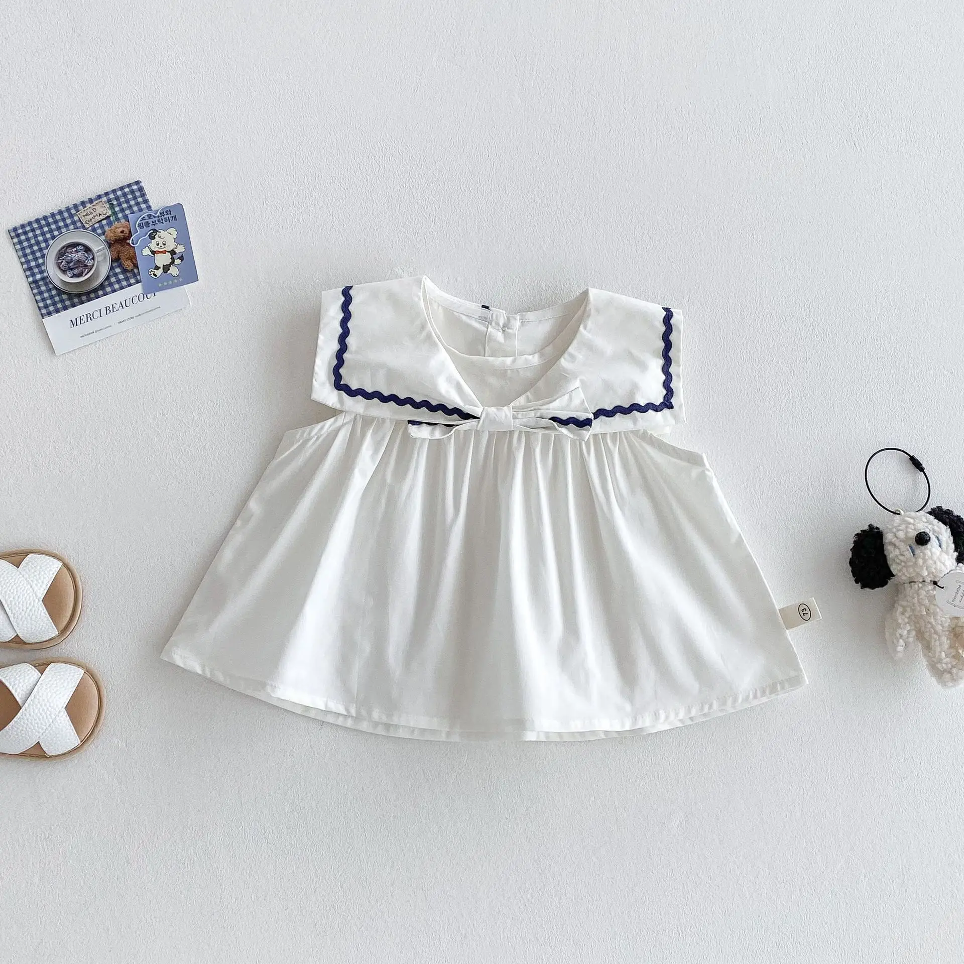 Navy Blue Kids T-Shirt 2026 Summer for Girls - Image 2