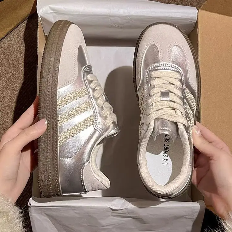 Women's Silver Round Toe Training Shoes 2025 — feature 1