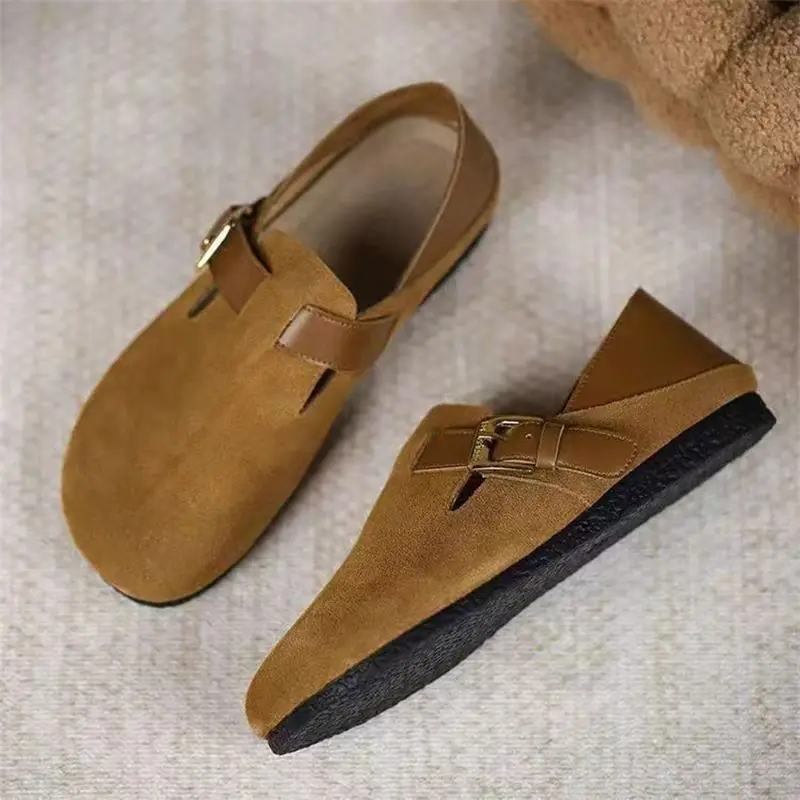 Mary Jane Single-layer Shoes Women's Shoes 2025 New Retro One-character with Niche Design Gentle All-match Two-wear Doug Shoes - Image 4