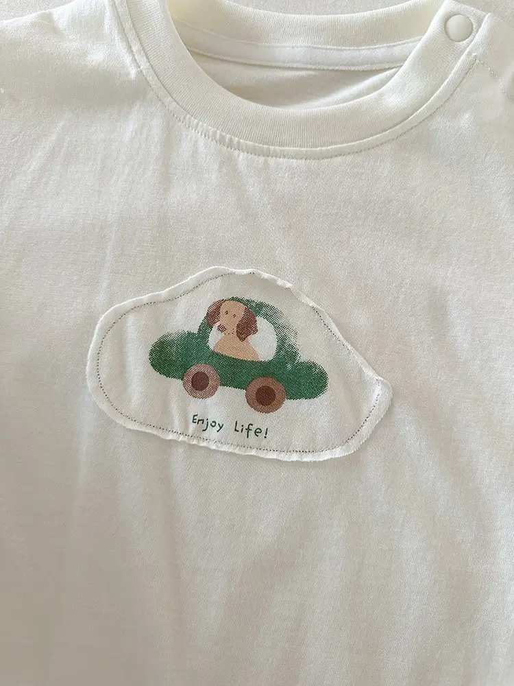 Boys Pure Cotton Cartoon T-Shirt White 2026 Summer - Image 6