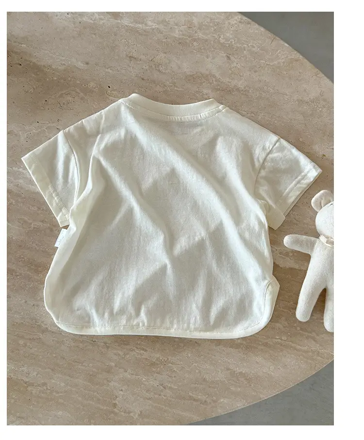 Boys Pure Cotton Cartoon T-Shirt White 2026 Summer — feature 11