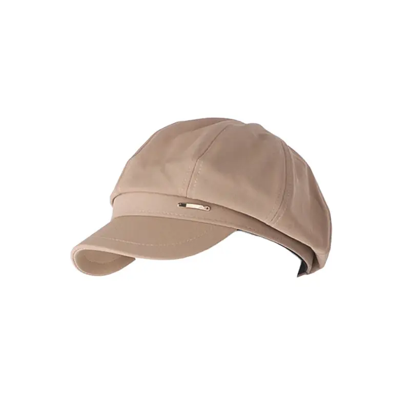 Women's Beige Retro Beret Face Slimmer 2023
