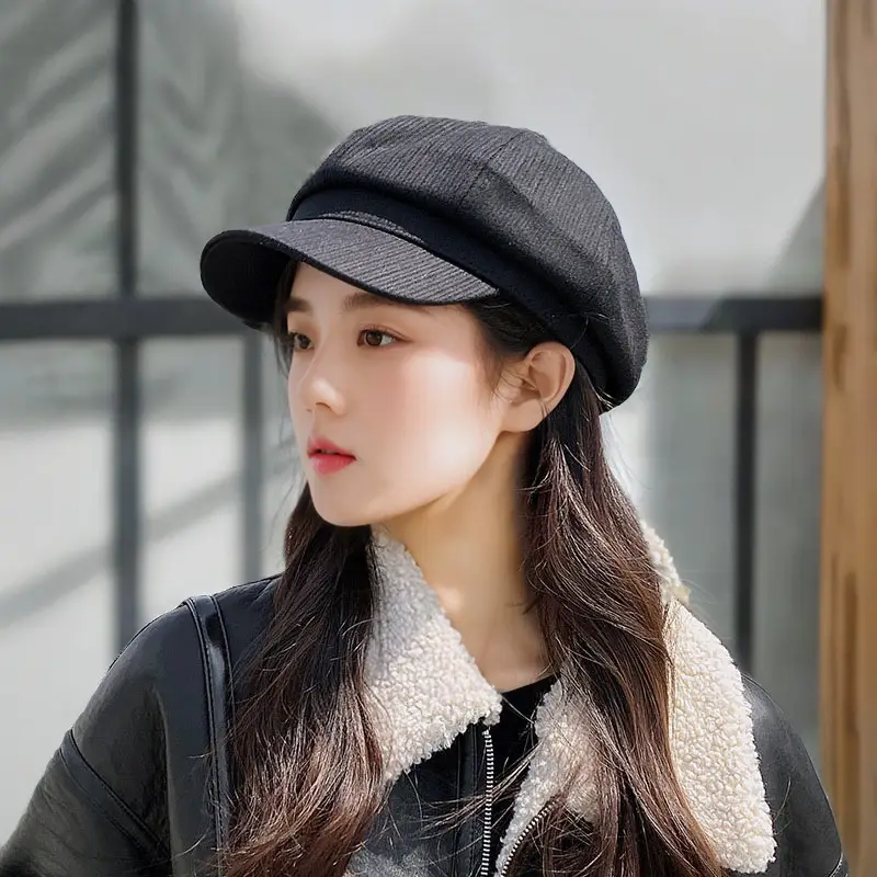Women's Beige Retro Beret Face Slimmer 2023 — feature 20