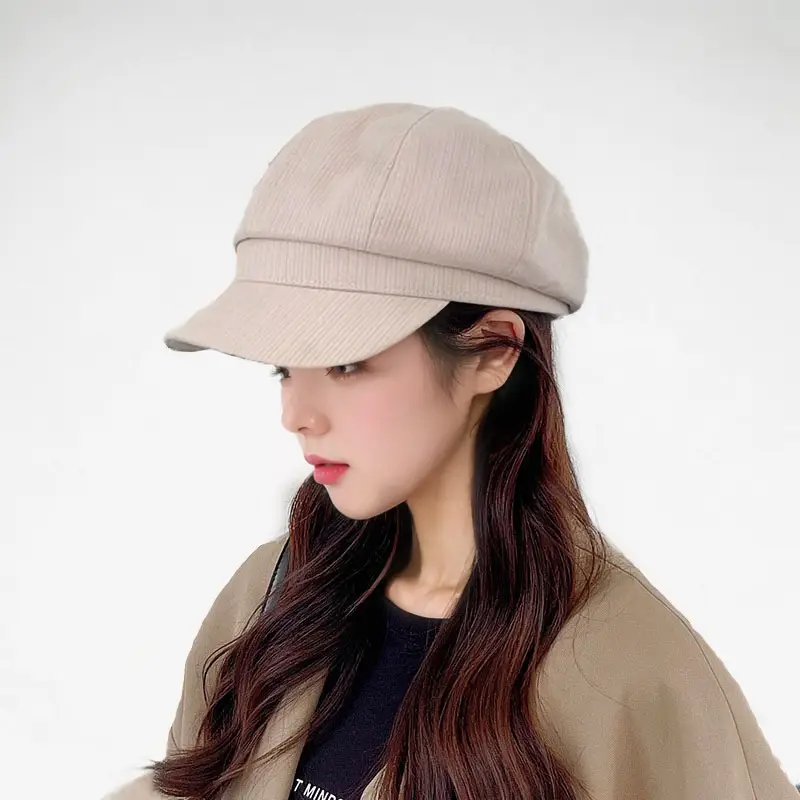 Women's Beige Retro Beret Face Slimmer 2023 — feature 22