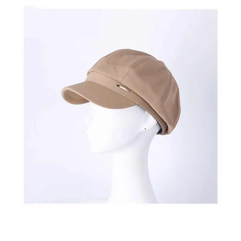 Women's Beige Retro Beret Face Slimmer 2023