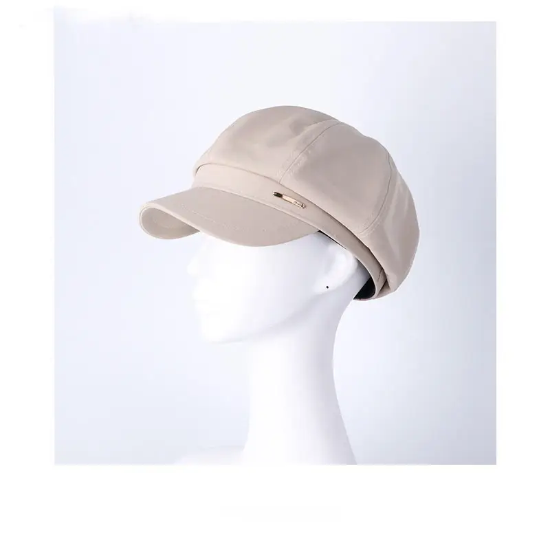 Women's Beige Retro Beret Face Slimmer 2023