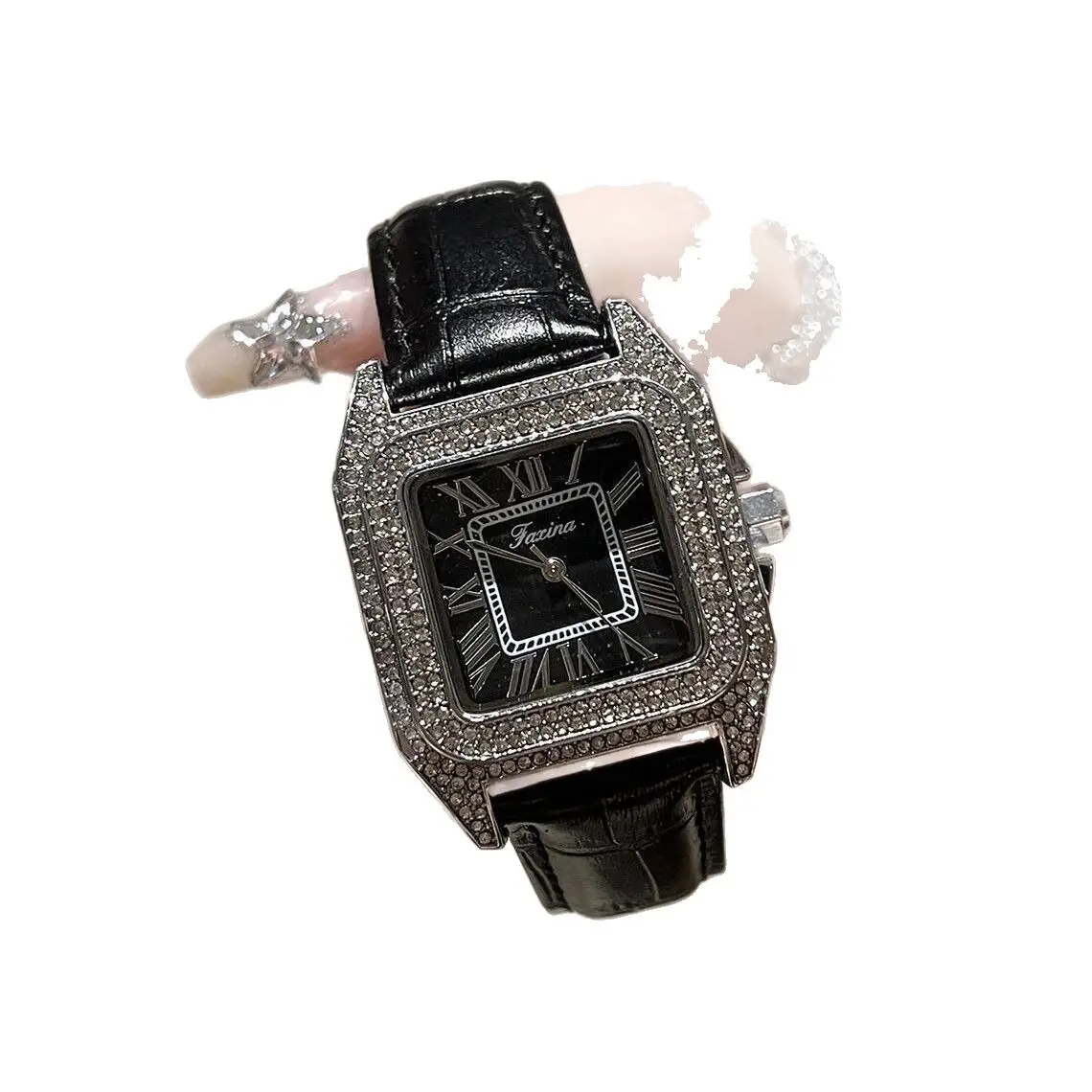 Women's Square Diamond Watch with All Over Sparkle - Image 6
